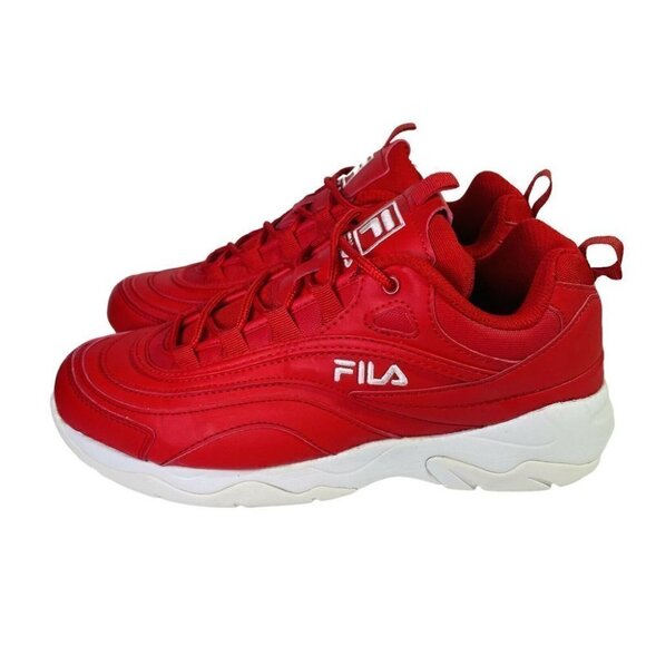 Fila Womens Ray 5RM00783-612 Red Lace Up Running Athletic Shoes Size US 10 - Picture 1 of 11